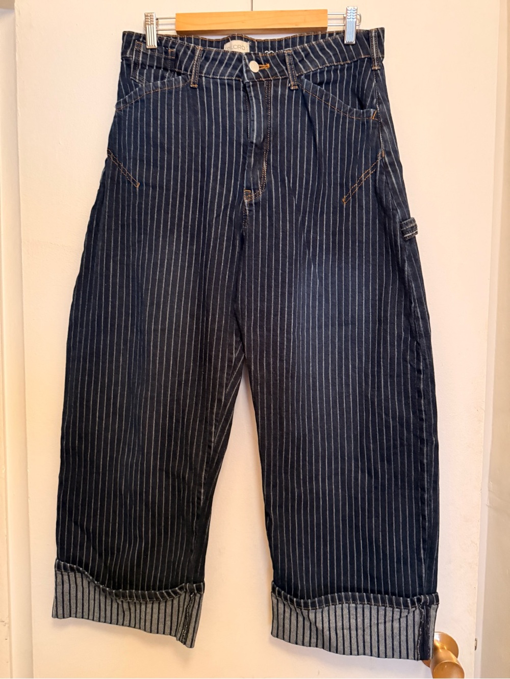 Like new striped cropped jeans by Anthropologie.